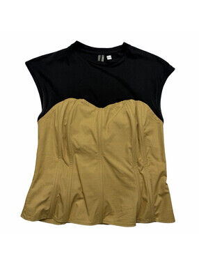 Maeve Structured Twofer Corset Structured Top Tan Black Size XS